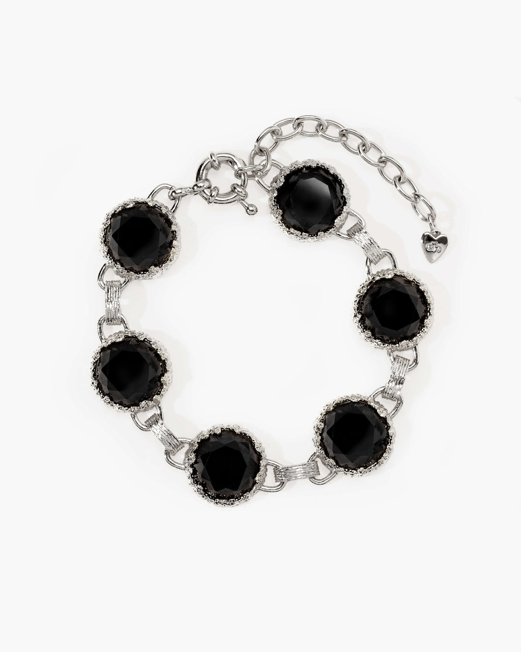 Midnight Quartz Bracelet in Silver