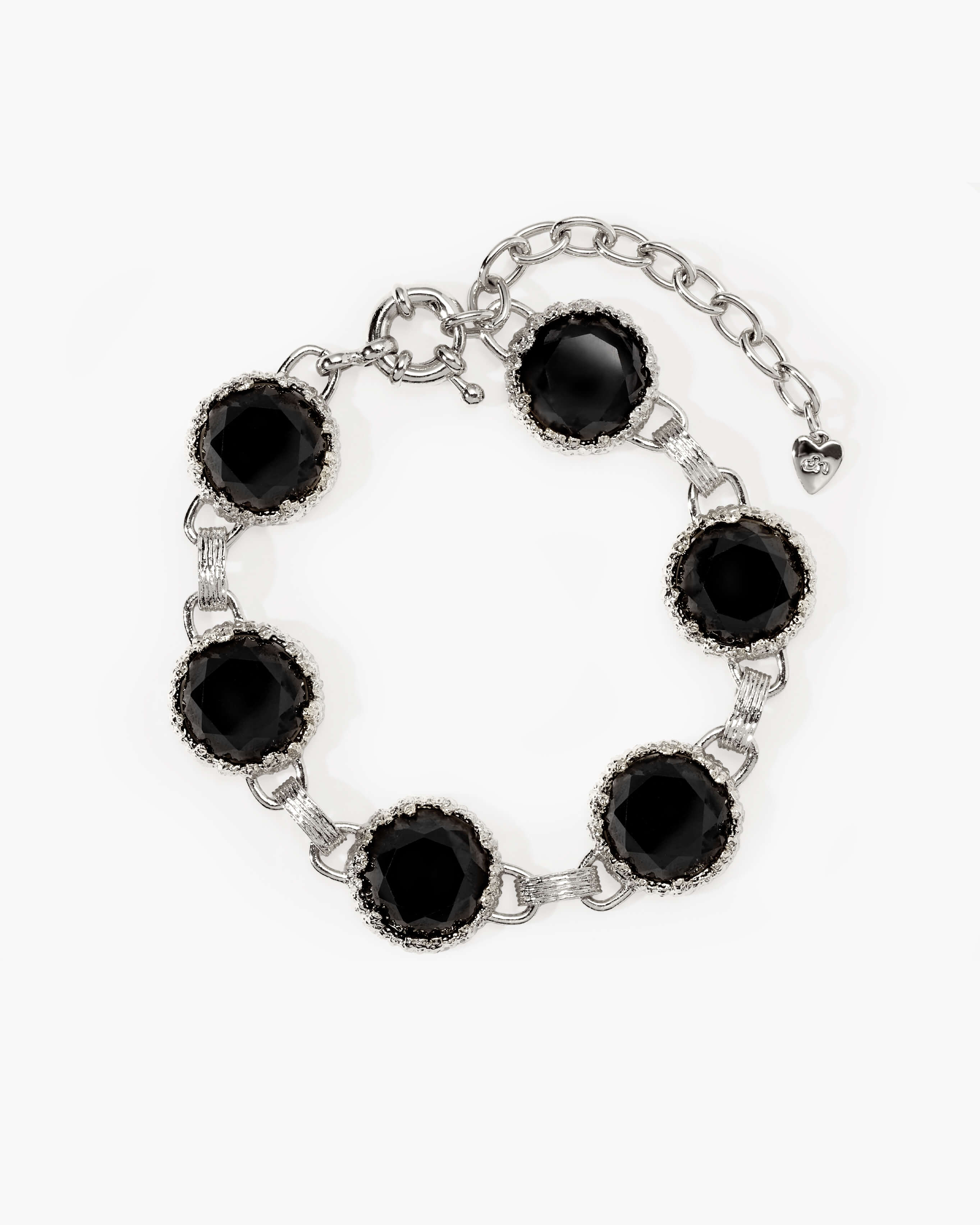 Midnight Quartz Bracelet in Silver