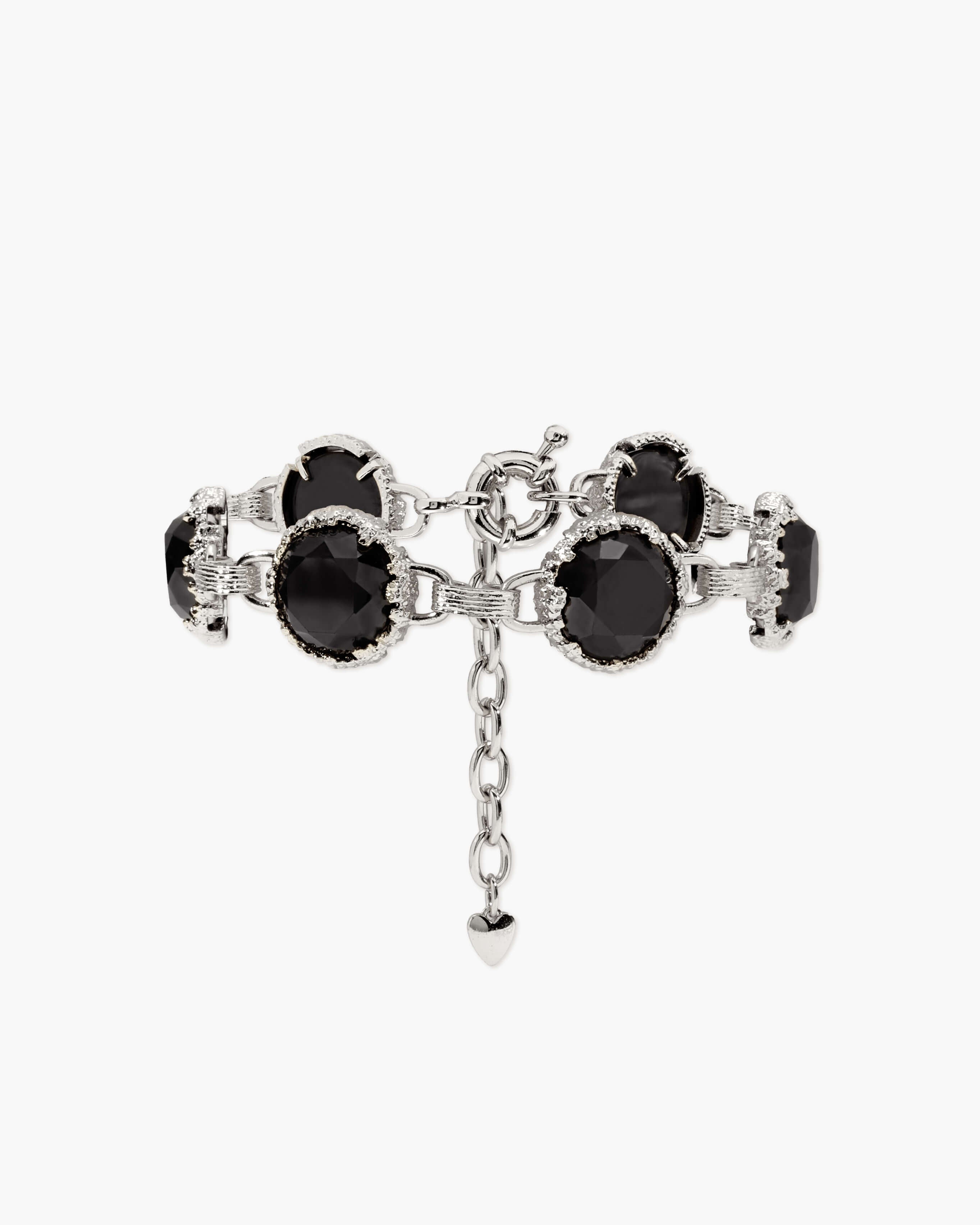 Midnight Quartz Bracelet in Silver