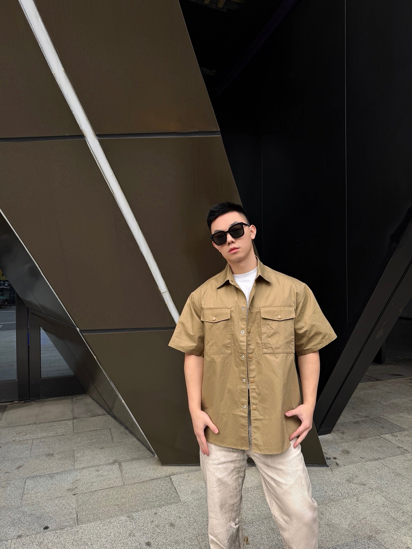 2026 New Mon Logo Pocket Short-Sleeve Shirt (AA550-A80)