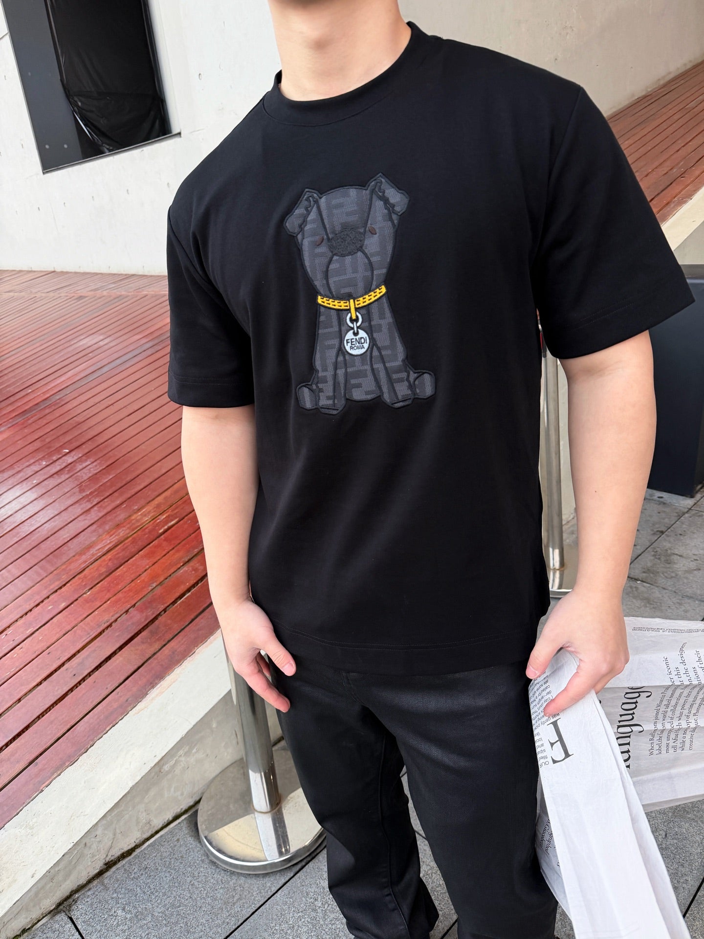 2026 New FF Vintage Floral FF Beloved Dog Short-Sleeve Shirt (BB781-A20)