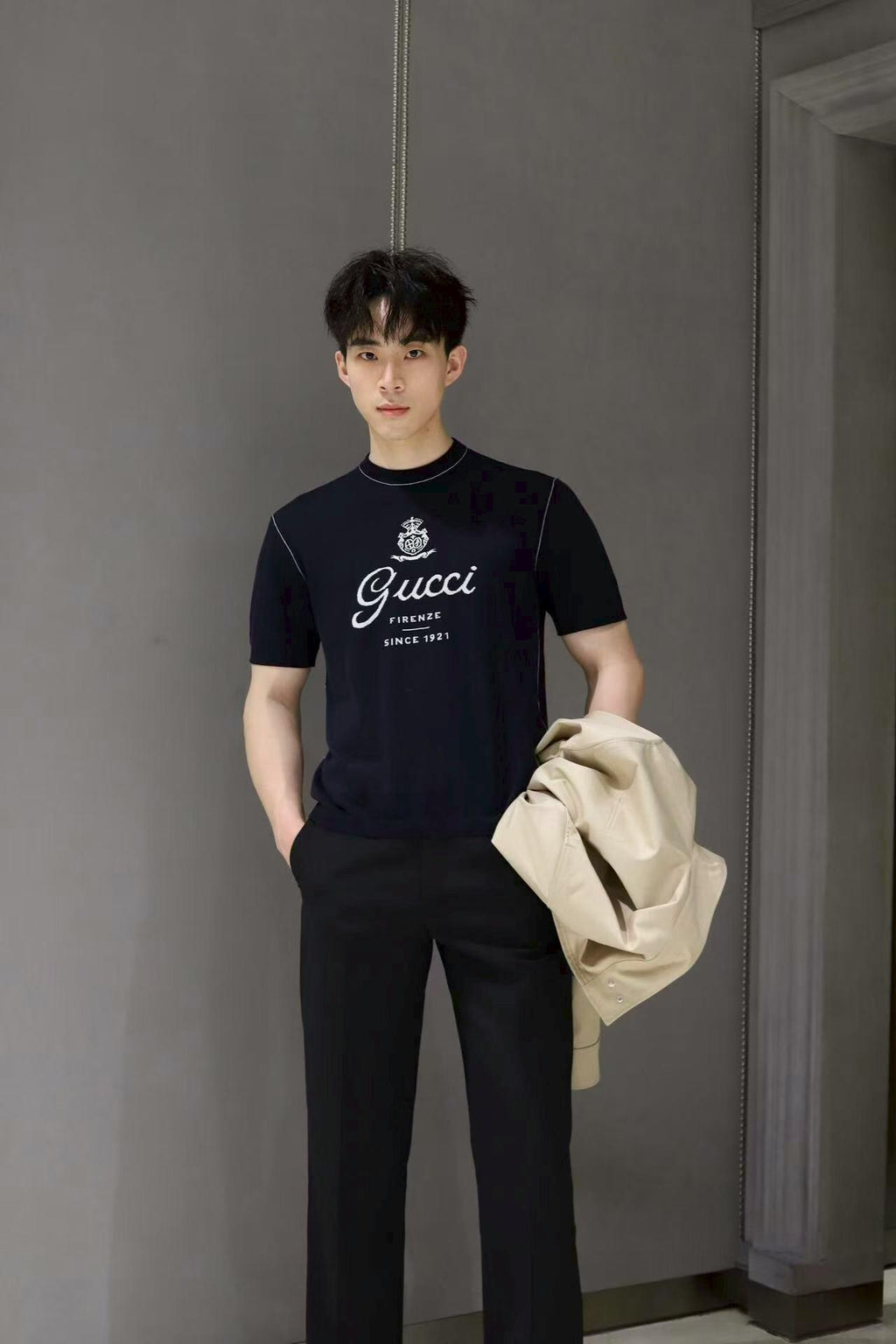 2026 New GU Embroidered Knit Short-Sleeve Top (AA580-A60)
