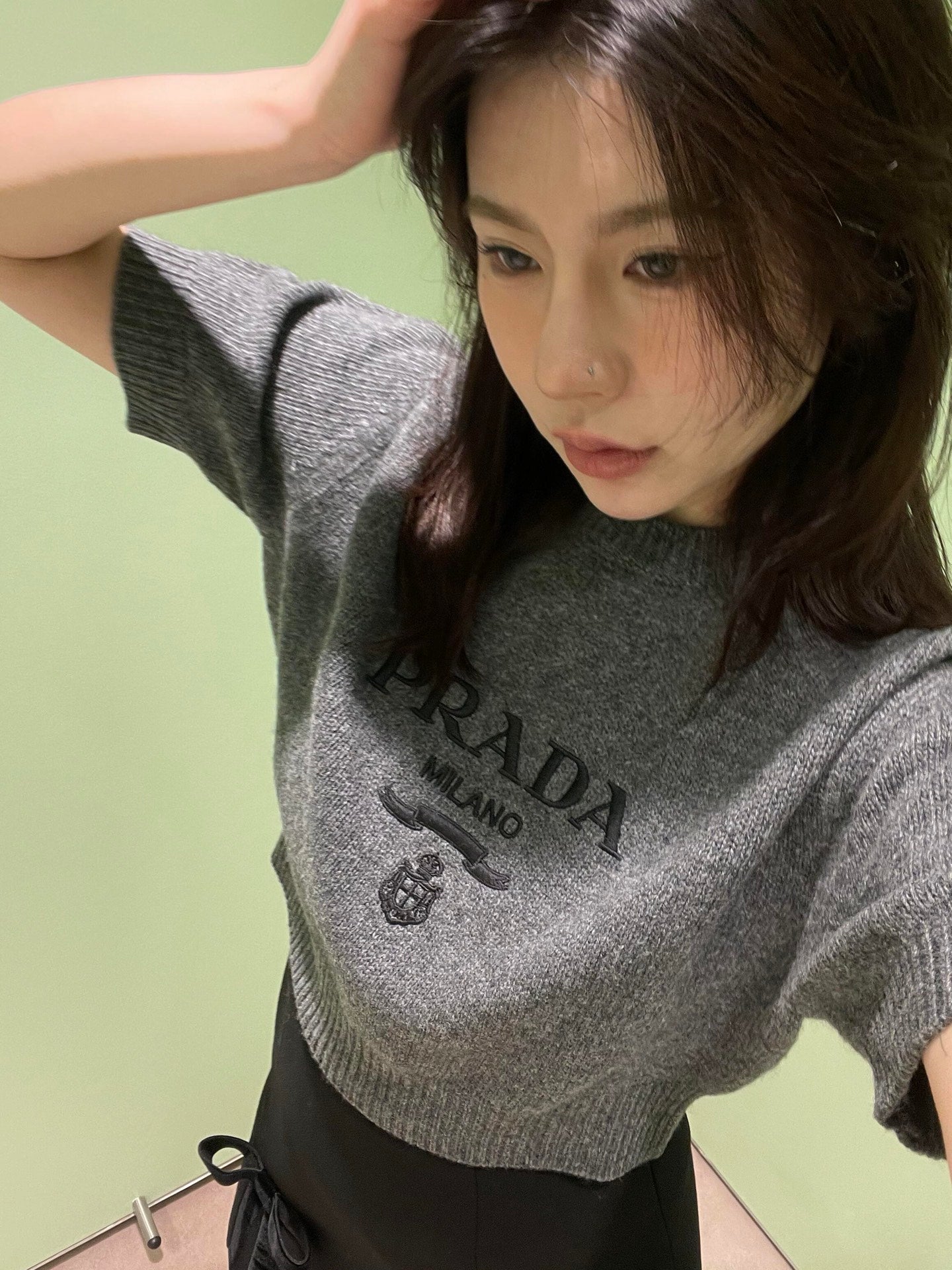 2026 Women’s Triangle Brand Embroidered Cropped Jumper (FF734)