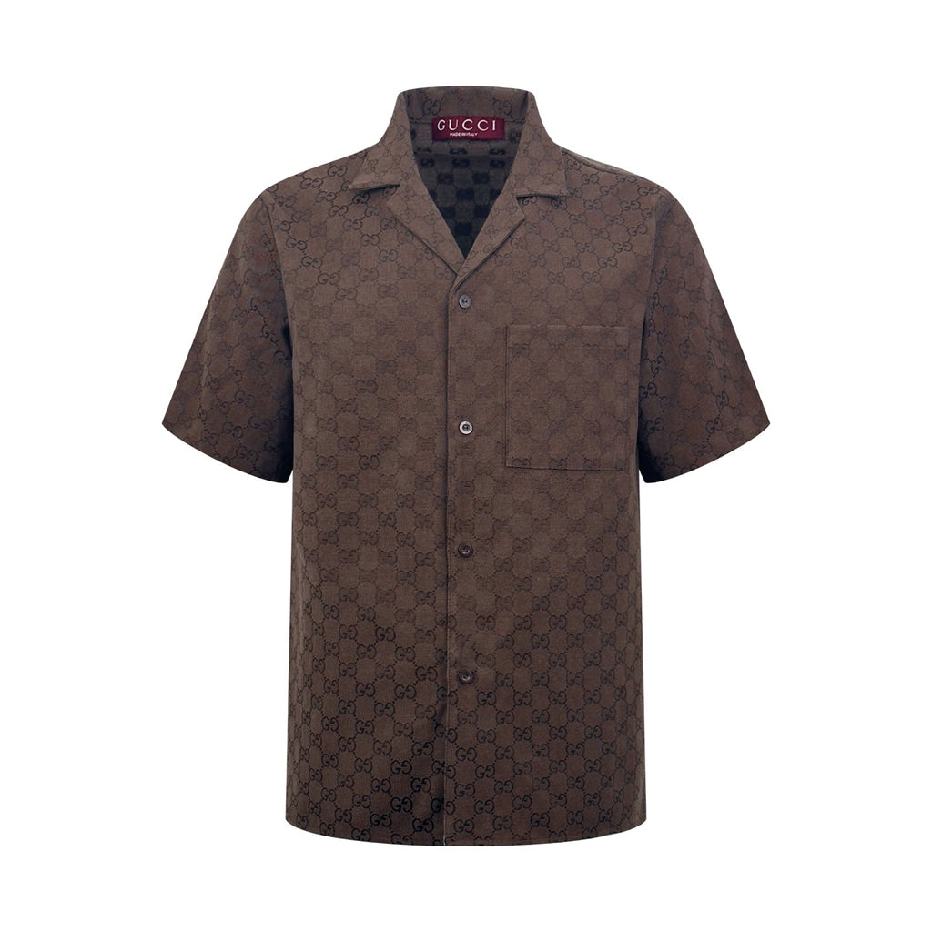 2026 New Arrival GU All-over Jacquard Print Short-sleeved Shirt (AA579-A90)